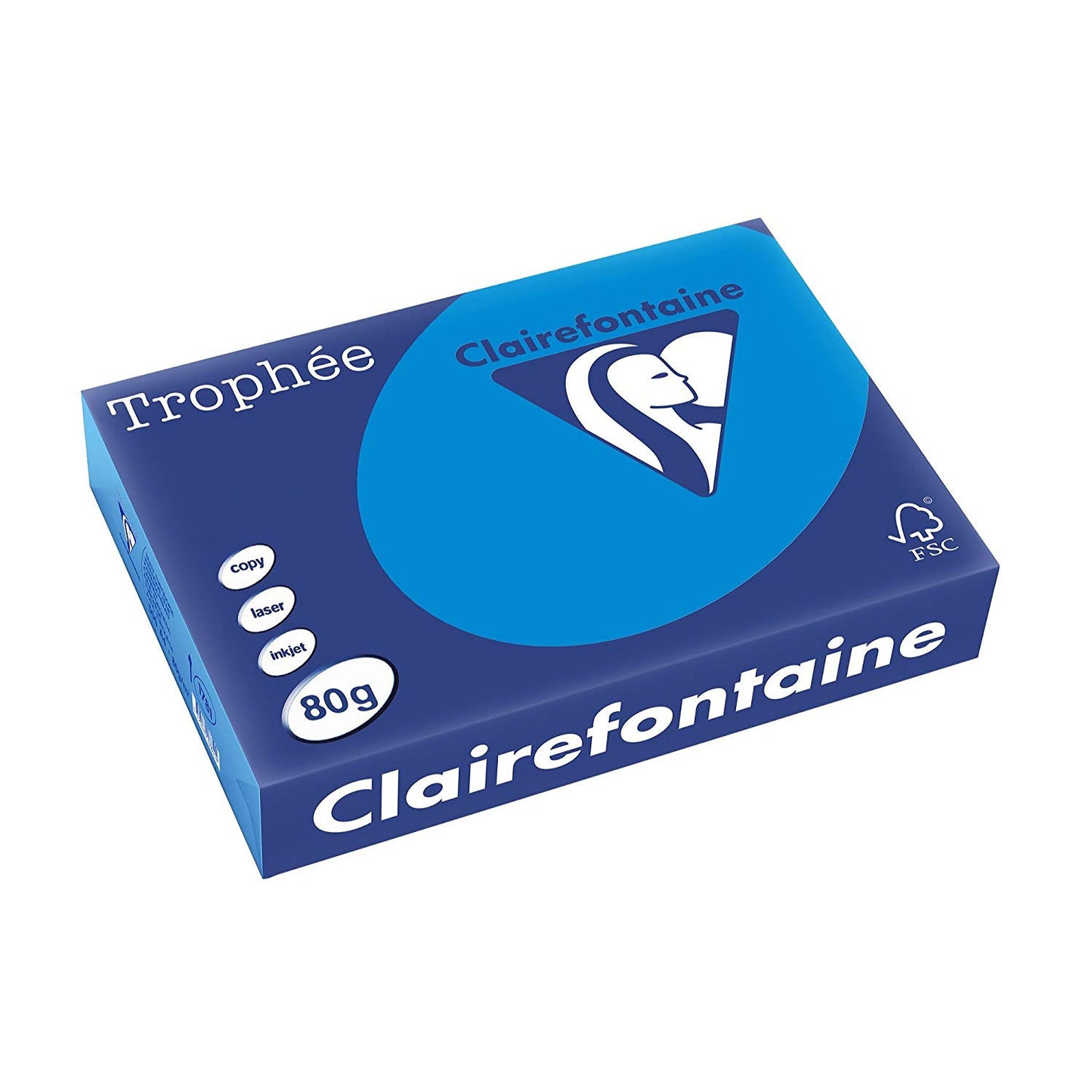 Ramette de papier - A4 - Bleu turquoise - 80g - 500 feuilles - Clairefontaine Trophée
