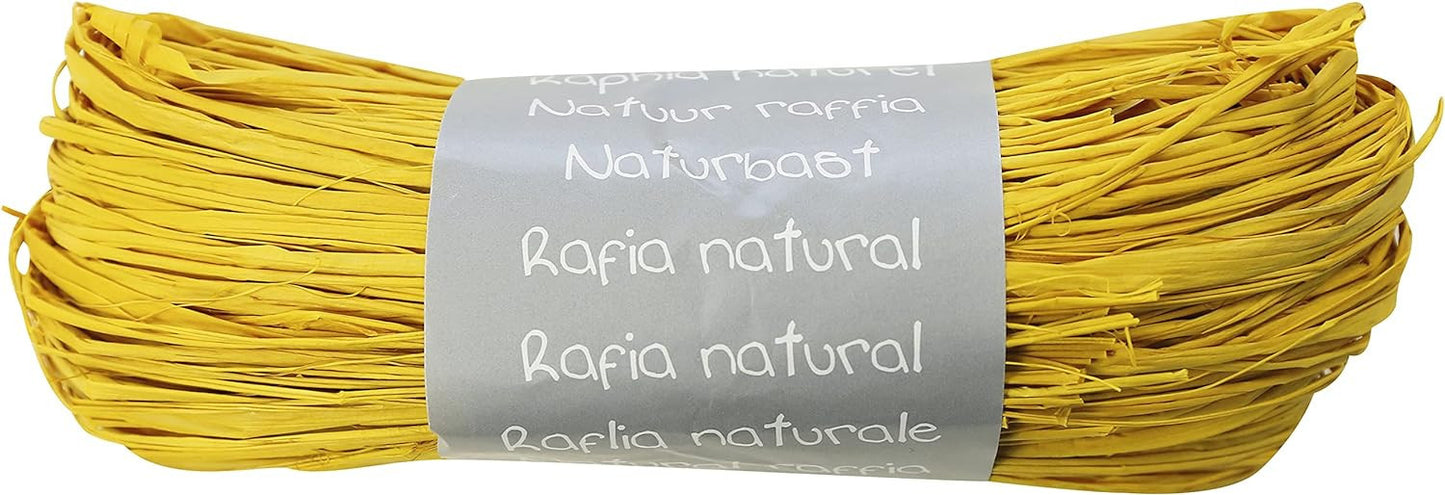 Raphia - Jaune citron - Emballage cadeau - Loisirs créatifs - DIY - 1m50 - Clairefontaine