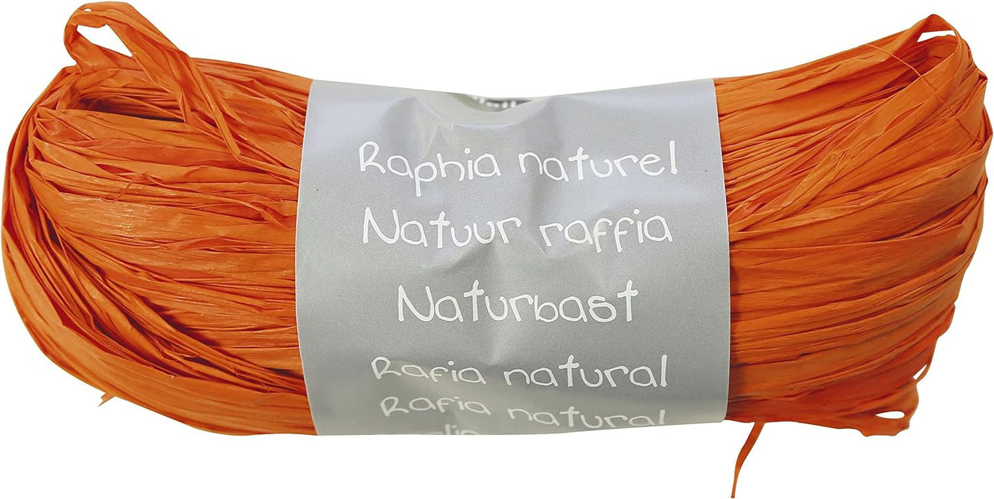 Raphia - Orange - Emballage cadeau - Loisirs créatifs - DIY - 1m50 - Clairefontaine