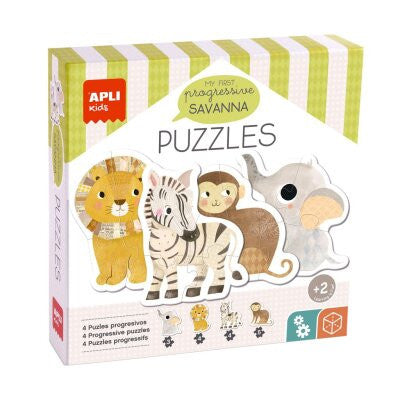 Puzzle - Enfant - 16 pièces - Les animaux de la savane - Apli kids