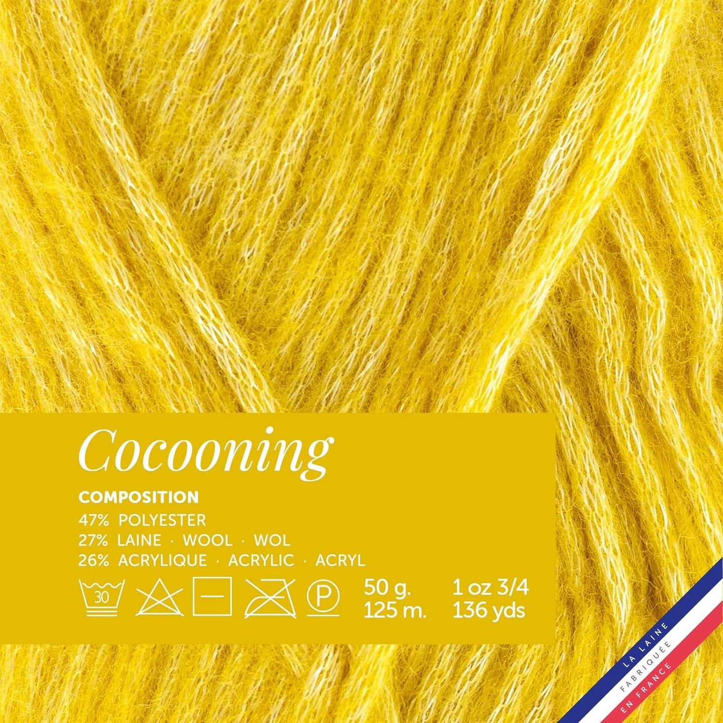 Pelote de laine - Poussin - Polyester, laine, acrylique - Bergère de France - Cocooning