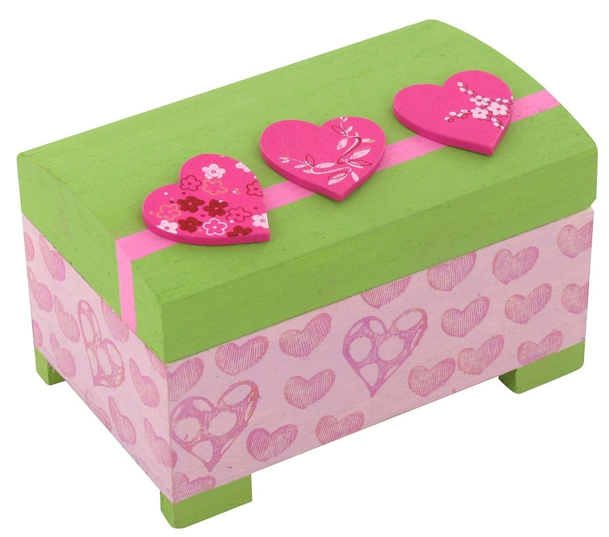 Petit coffret - Rectangulaire - Bois - A décorer - 13,5 x 9 x 7 cm