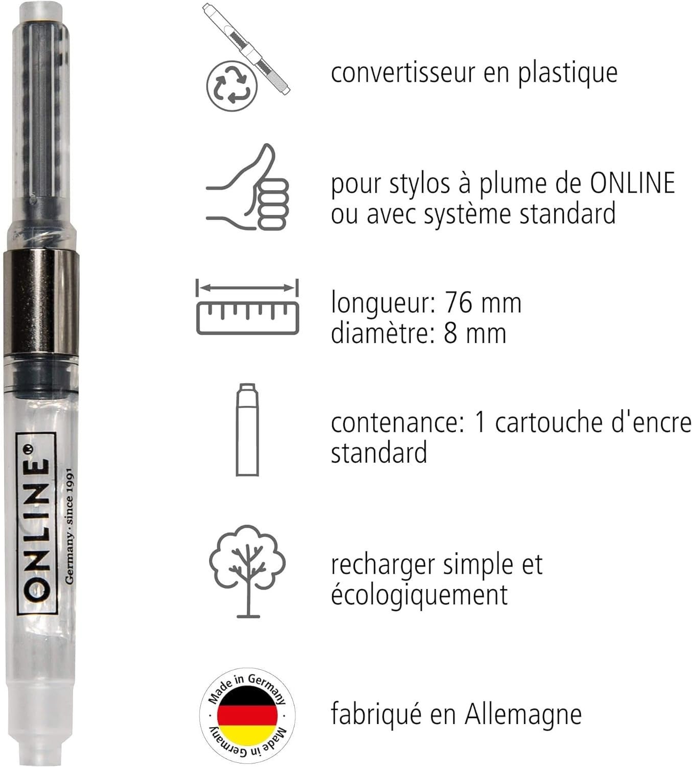 Pompe pour remplir cartouche d'encre standard - Convertisseur - Online