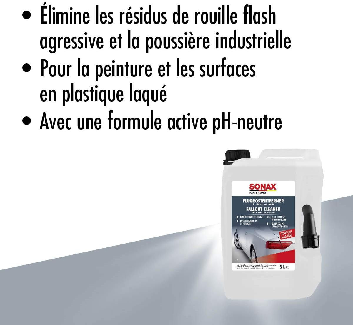 Produit pour enlever la rouille - Corrosion - Carrosserie - SONAX - 5L