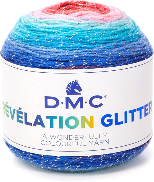 Pelote de laine - DMC - Révélation glitter - Laine, acrylique, polyester - Tricot - Crochet