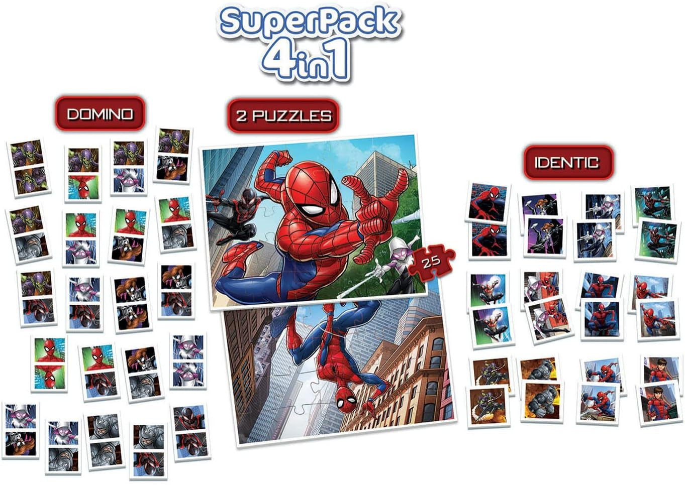 Puzzle - Spiderman - Enfant - 4 puzzles en 1 - Dès 3 ans - Educa