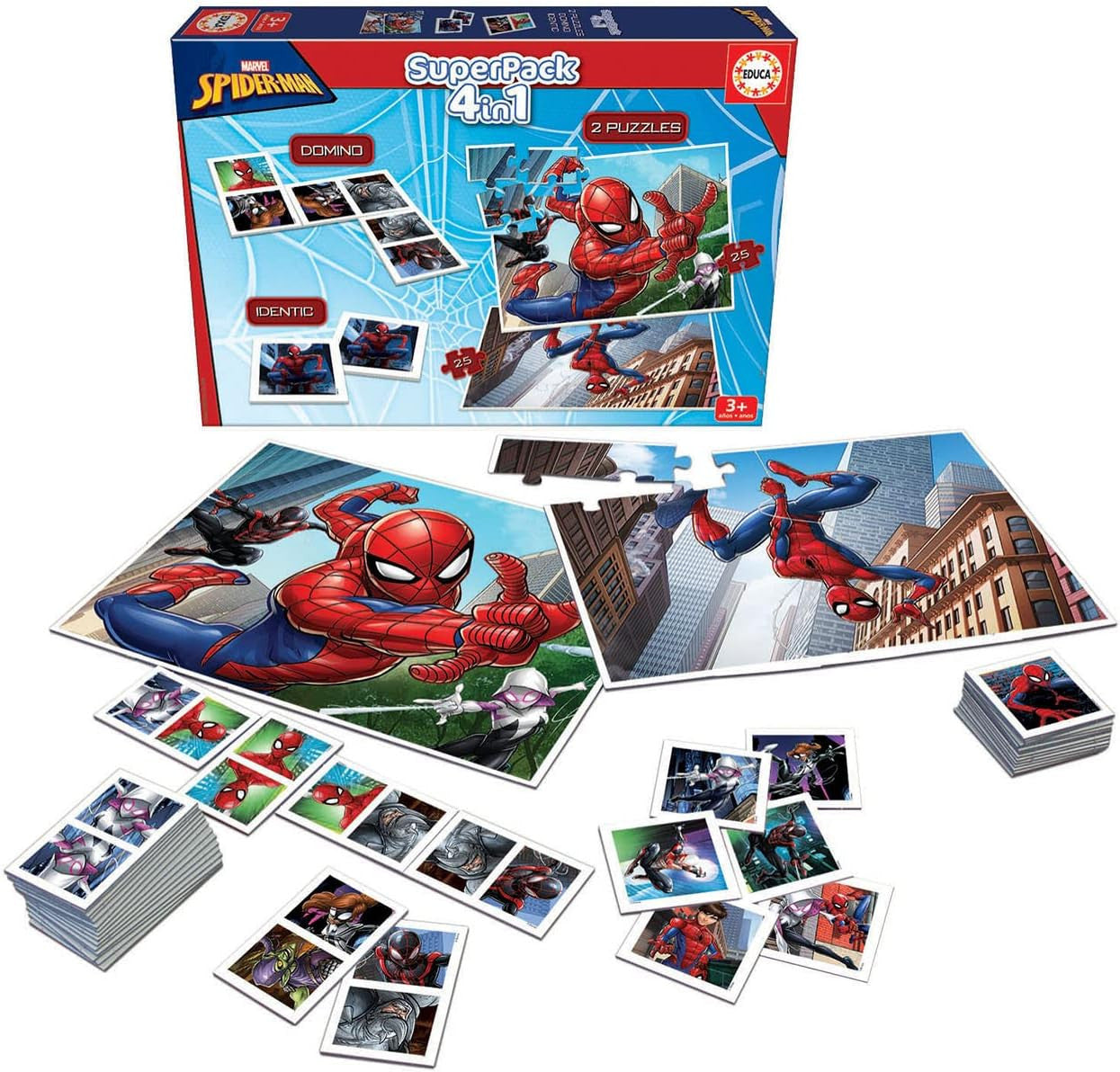 Puzzle - Spiderman - Enfant - 4 puzzles en 1 - Dès 3 ans - Educa