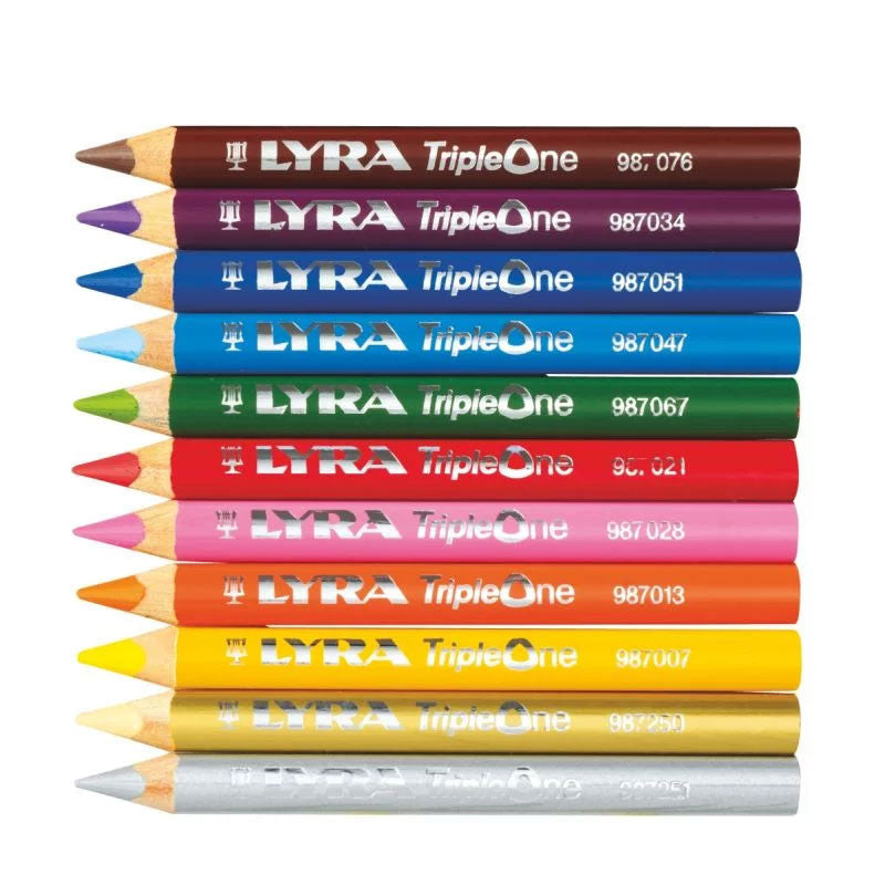 Petits crayons de couleur - Enfant - Coloriage - 12 couleurs - Lyra - TripleOne
