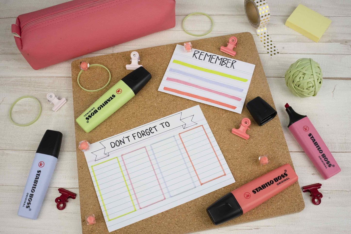 Pochette de 8 surligneurs STABILO BOSS ORIGINAL Pastel - assortiment pastel