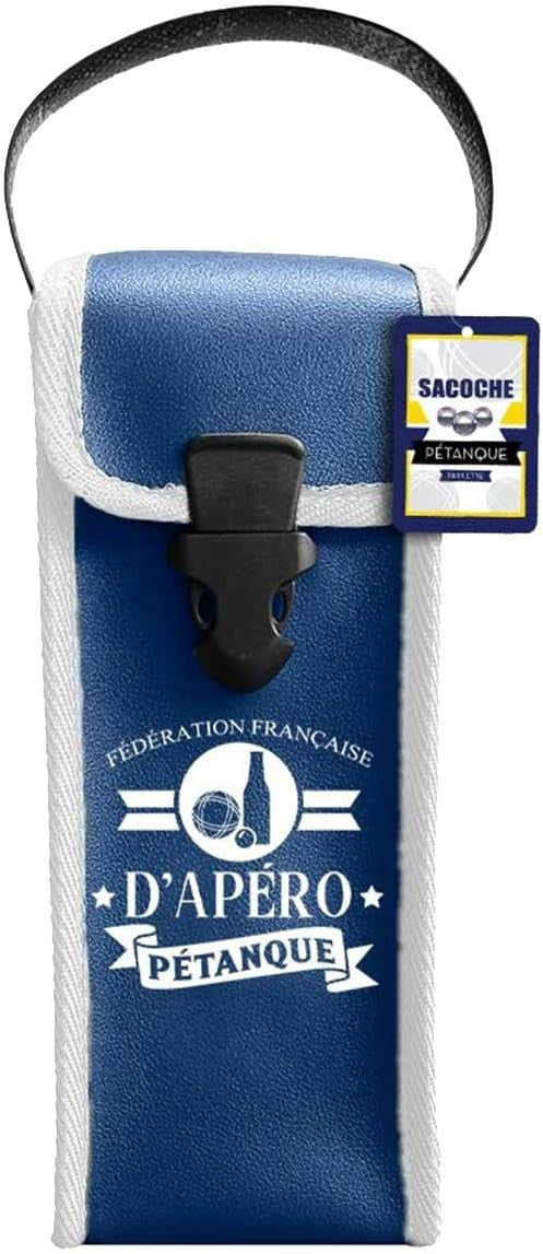 Pochette pour triplette de pétanque - Bleu - Apéro pétanque - Idée cadeau - Fête des pères
