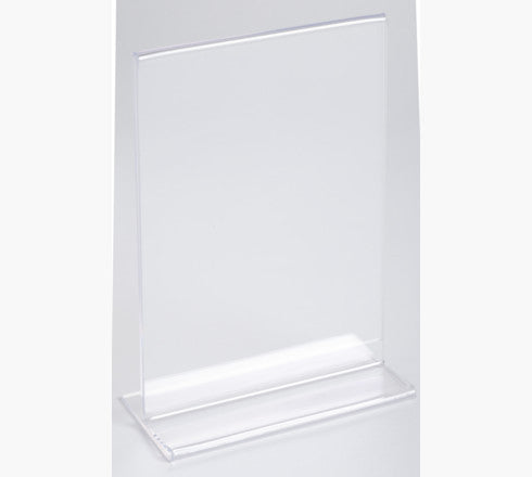 Porte-visuel - Présentoir - A6 - Droit - Transparent - Pour photo, menu, document
