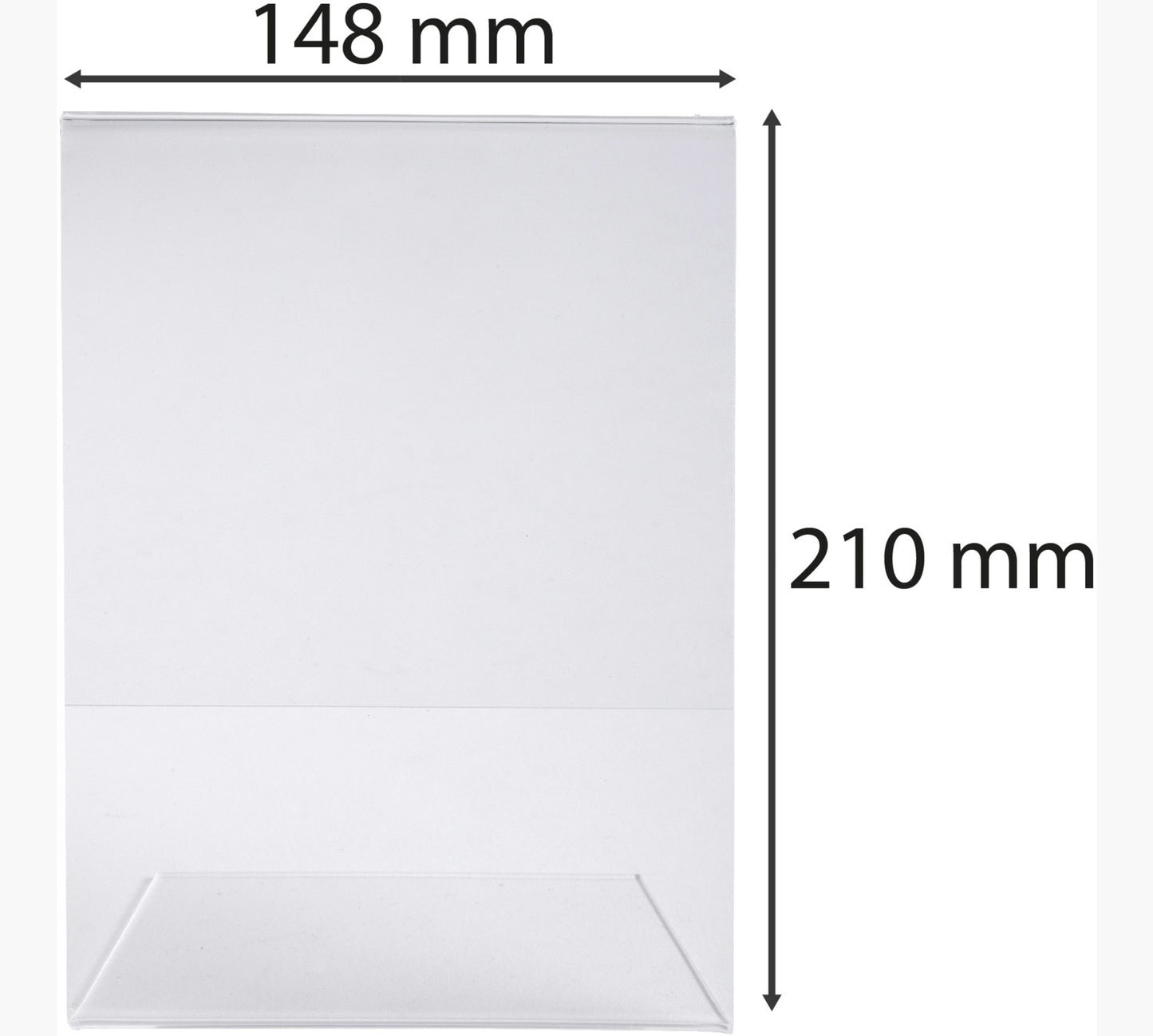 Porte-visuel - Présentoir - A5 - Incliné - Transparent - Pour photo, menu, document