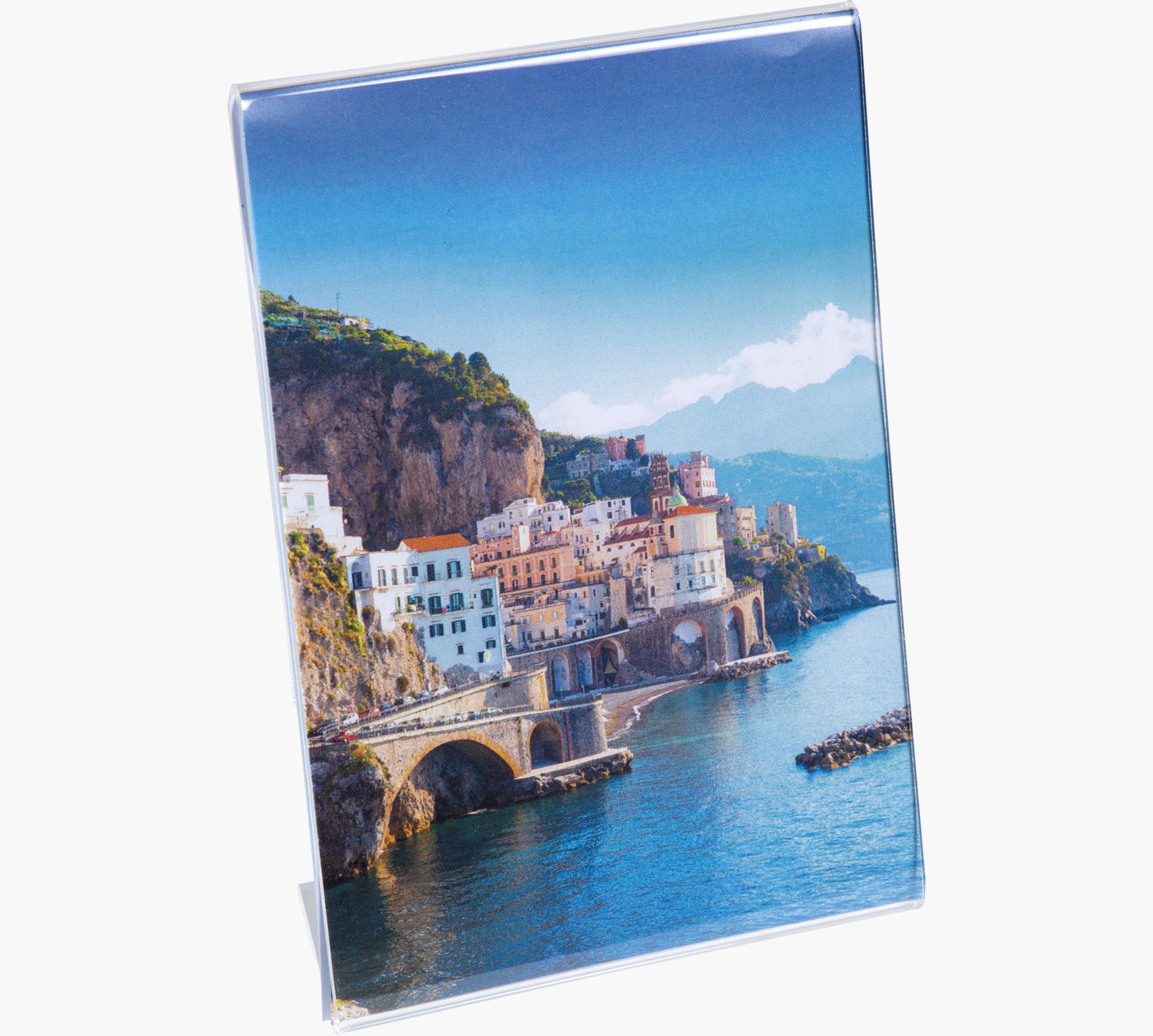 Porte-visuel - Présentoir - A5 - Incliné - Transparent - Pour photo, menu, document