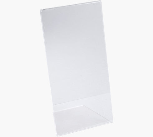 Porte-visuel - Présentoir - DL - Incliné - Transparent - Pour photo, menu, document