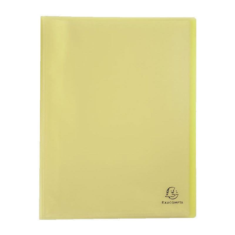 Porte-vue - 80 vues - Jaune pastel - Polypro - A4 - Exacompta