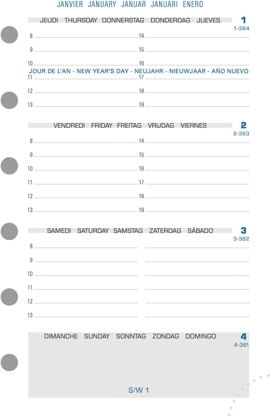 Recharge pour agenda - Exatime 17 - 2024/2025 - 18272E - Septembre à décembre