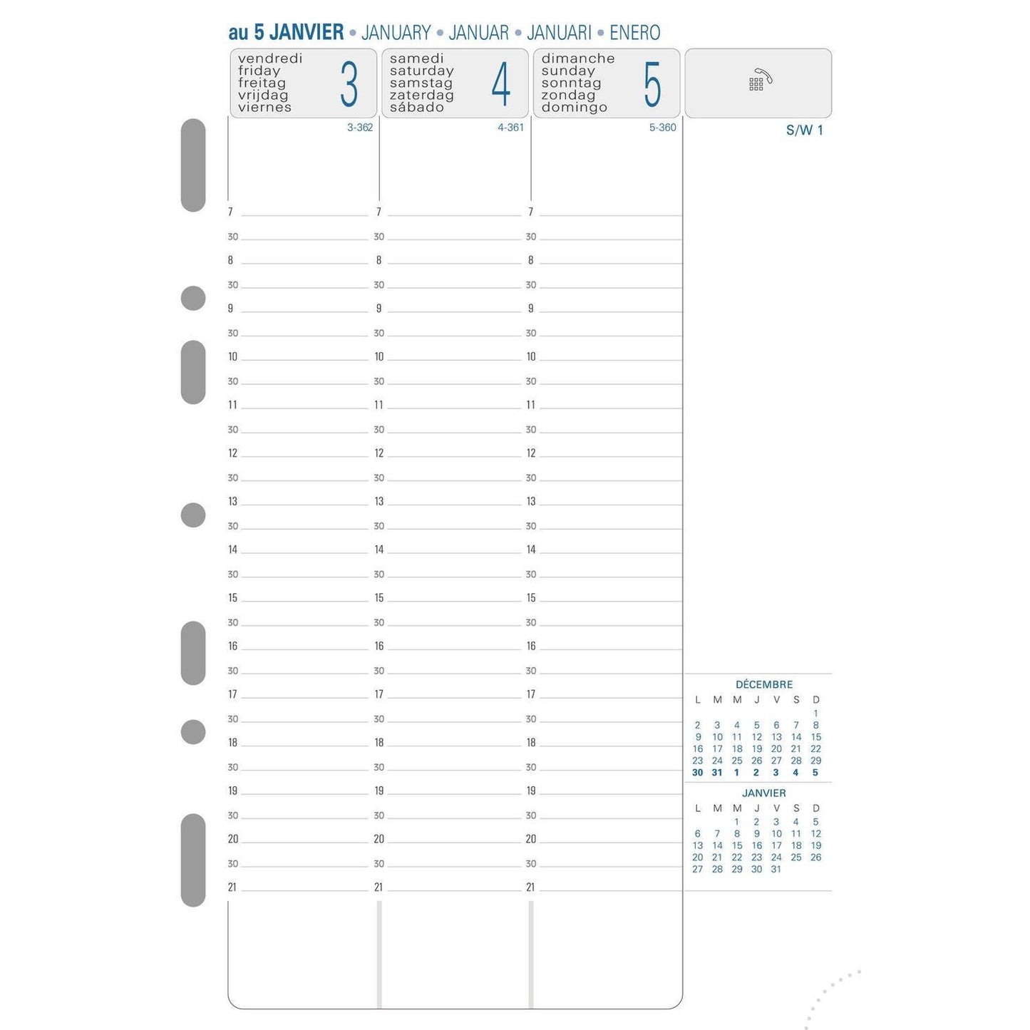 Recharge pour agenda - Exatime 21 - 2024/2025 - 28272E - Septembre à décembre