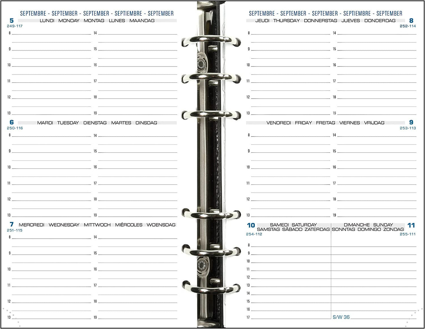 Recharge pour agenda - Exatime 17 - 2024/2025 - 18240E - Septembre à décembre