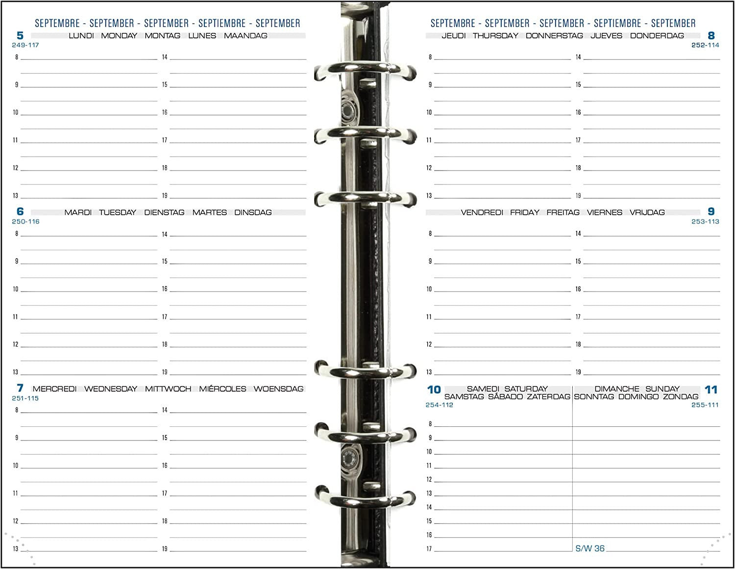Recharge pour agenda - Exatime 17 - 2024/2025 - 18240E - Septembre à décembre