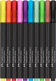 10 feutres de coloriage - Tous supports - Couleur vives - Faber-Castell - Black Edition