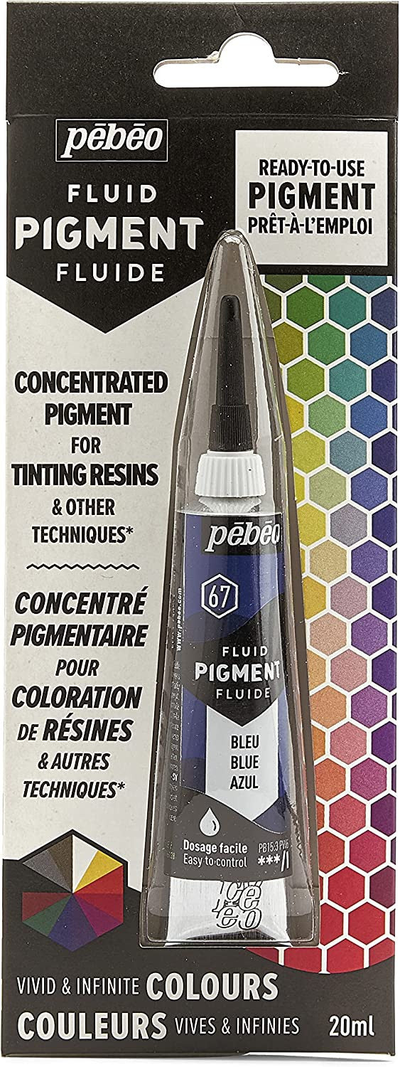 Pigment pour résine - Prêt à l'emploi - Pébéo - Fluid Pigment - Bleu - 20 ml