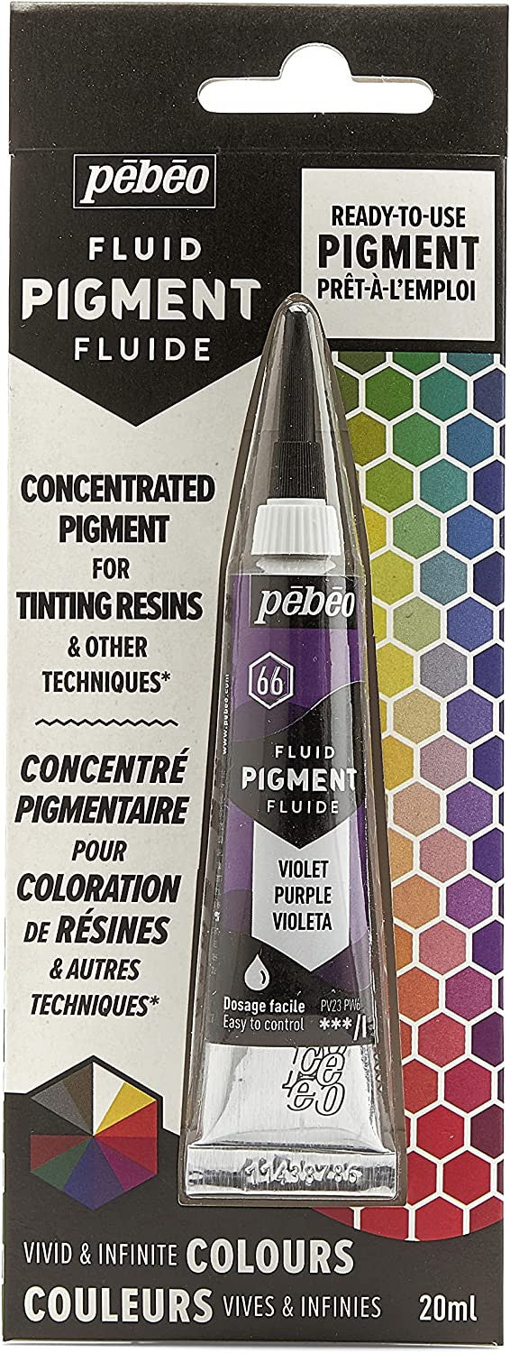 Pigment pour résine - Prêt à l'emploi - Pébéo - Fluid Pigment - Violet - 20 ml