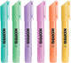 Pochette de 6 surligneurs pointe biseautée couleurs pastels Kores HighLiner