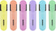 Pochette de 6 surligneurs pointe biseautée couleurs pastels Kores Bright Liner