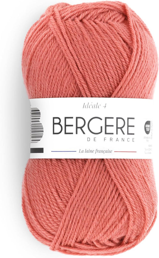 Pelote de laine - Saumon - 50% Laine 50% acrylique - Bergère de France - Idéale 4