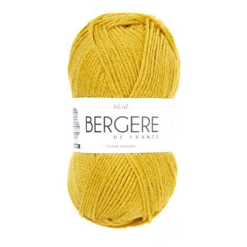 Pelote de laine - Soufre - 50% Laine 50% acrylique - Bergère de France - Idéale 4
