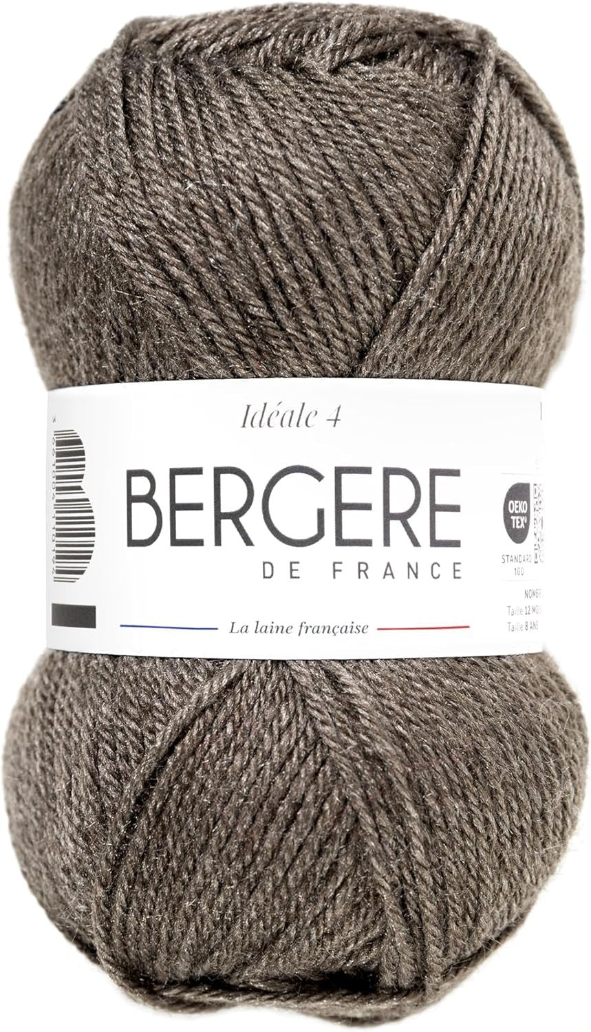 Pelote de laine - Taupe - 50% Laine 50% acrylique - Bergère de France - Idéale 4
