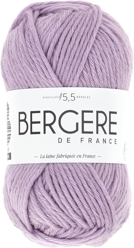Pelote de laine - Lilas - 50% Laine mérinos 50% acrylique - Bergère de France - Image