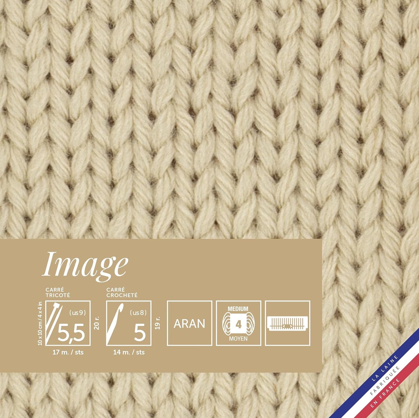 Pelote de laine - Sable - 50% Laine mérinos 50% acrylique - Bergère de France - Image