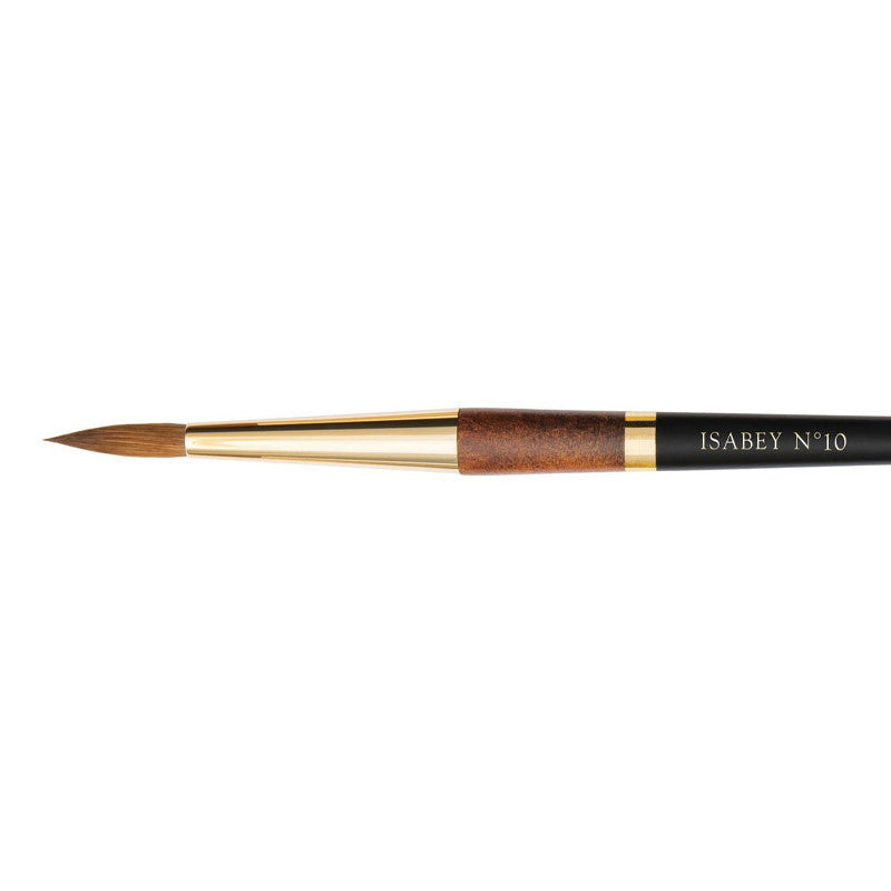 Pinceau - Rond fin - Aquarelle - Isabey - Martre Kolinsky Pure - 6227i - N°10 - Fibres naturelles