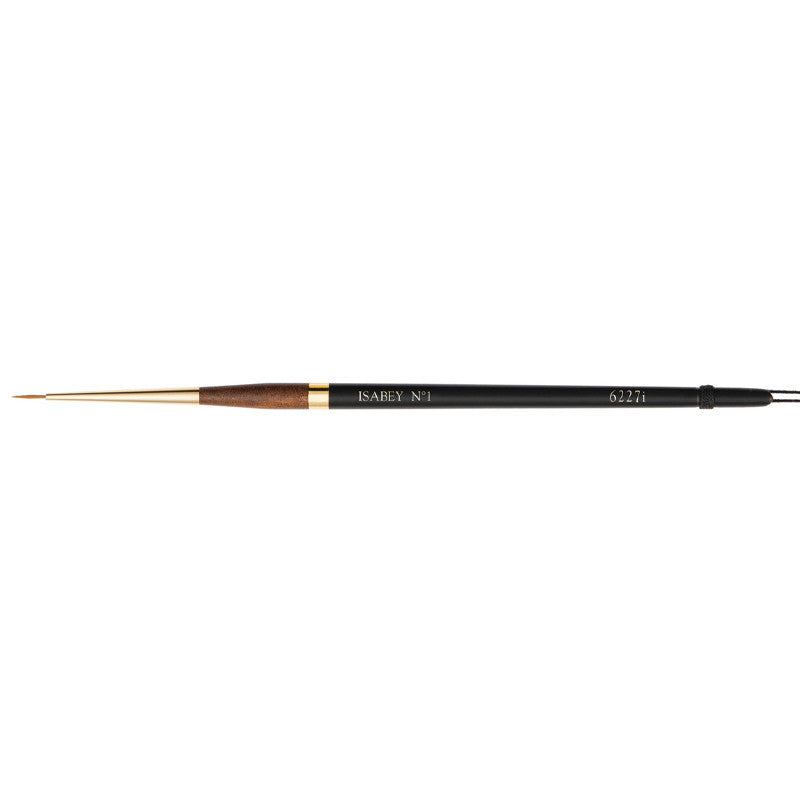 Pinceau - Rond fin - Aquarelle - Isabey - Martre Kolinsky Pure - 6227i - N°1 - Fibres naturelles