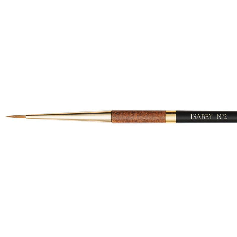 Pinceau - Rond fin - Aquarelle - Isabey - Martre Kolinsky Pure - 6227i - N°2 - Fibres naturelles