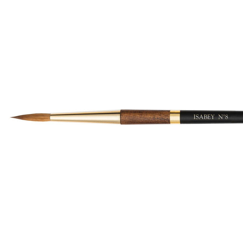 Pinceau - Rond fin - Aquarelle - Isabey - Martre Kolinsky Pure - 6227i - N°8 - Fibres naturelles