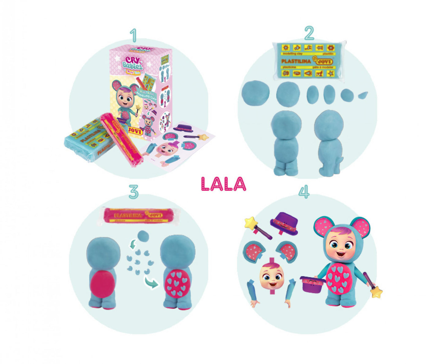 Personnage en pâte à modeler à créer Jovi Cry Babies Lala