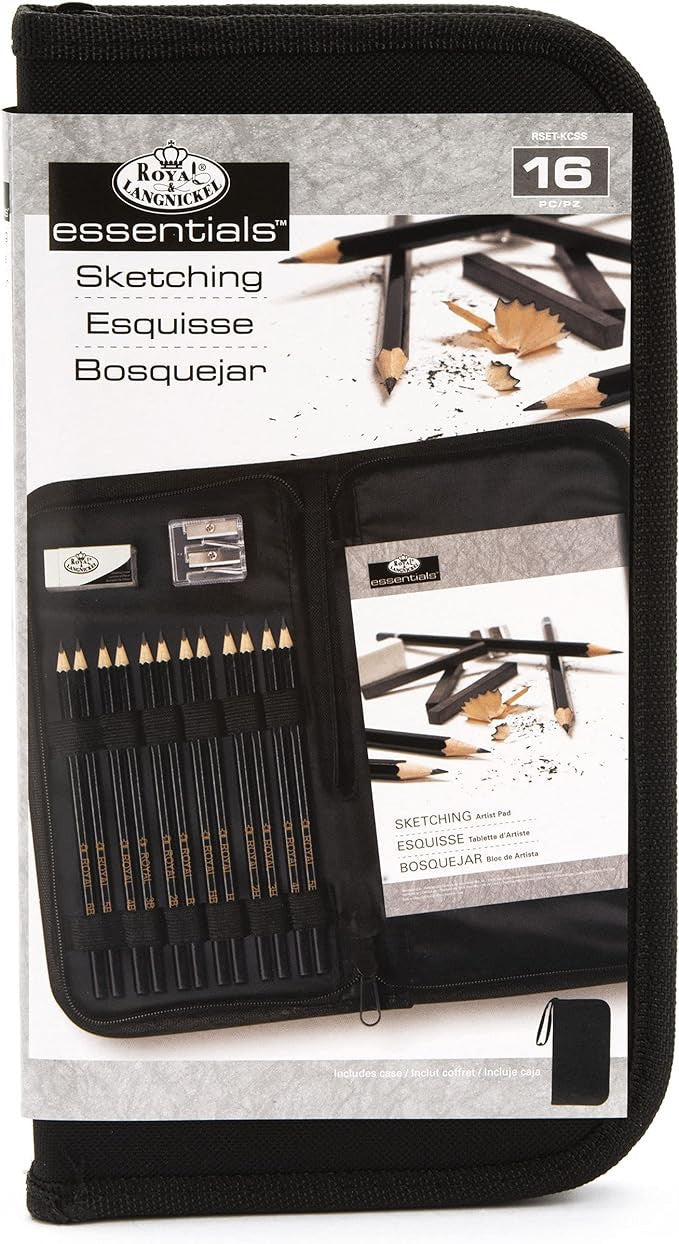 Pochette - 12 crayons graphite - Dessin et esquisse - Accessoires - Royal & Langnickel