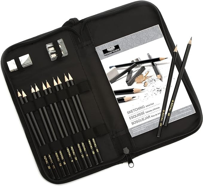 Pochette - 12 crayons graphite - Dessin et esquisse - Accessoires - Royal & Langnickel