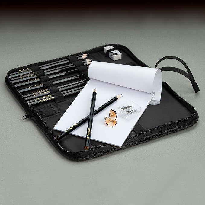 Pochette - 12 crayons graphite - Dessin et esquisse - Accessoires - Royal & Langnickel