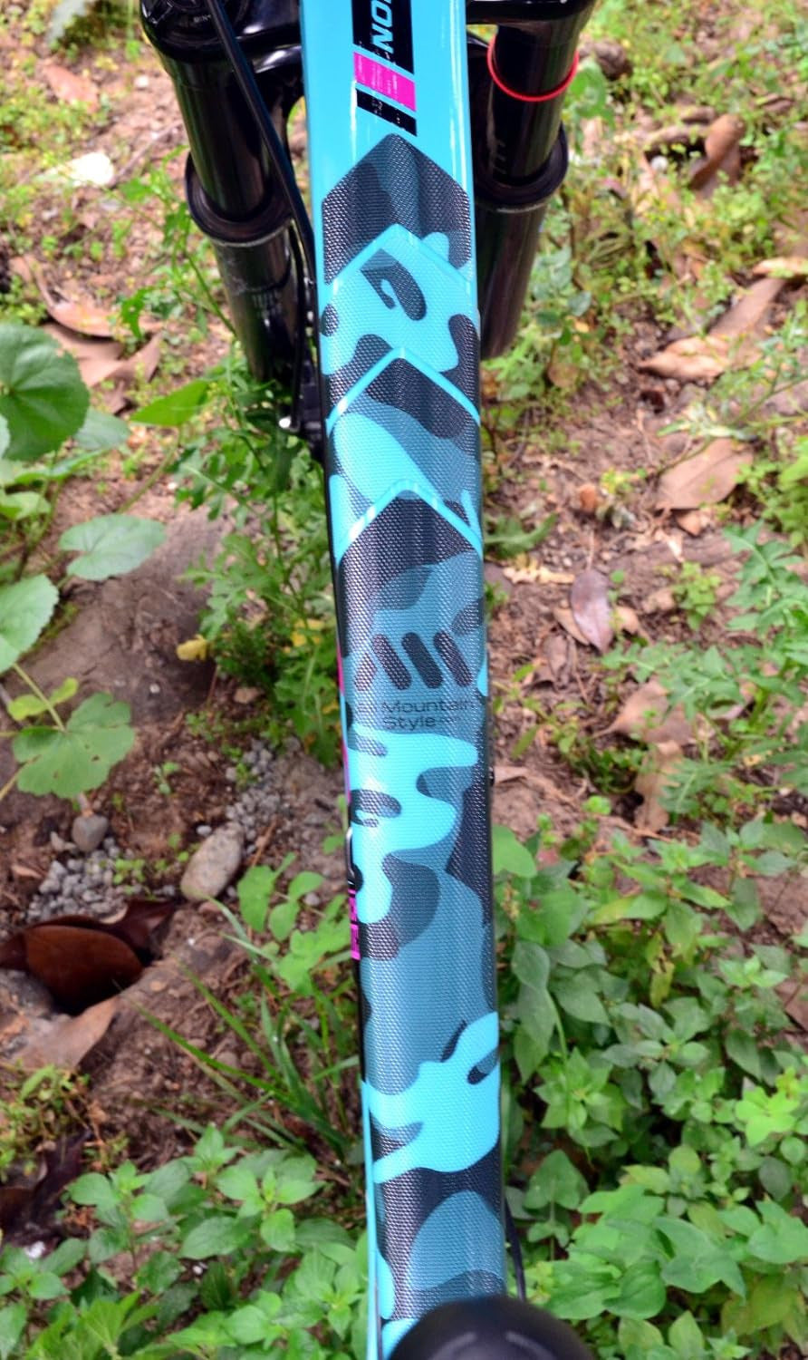 Protection pour cadre de vélo, VTT - Evite rayures et bosses - Militaire gris - AMS