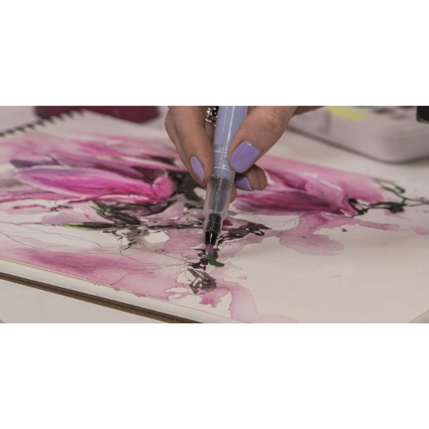 Pinceau à réserve d'eau pour aquarelle Koi Water pointe ronde taille 6
