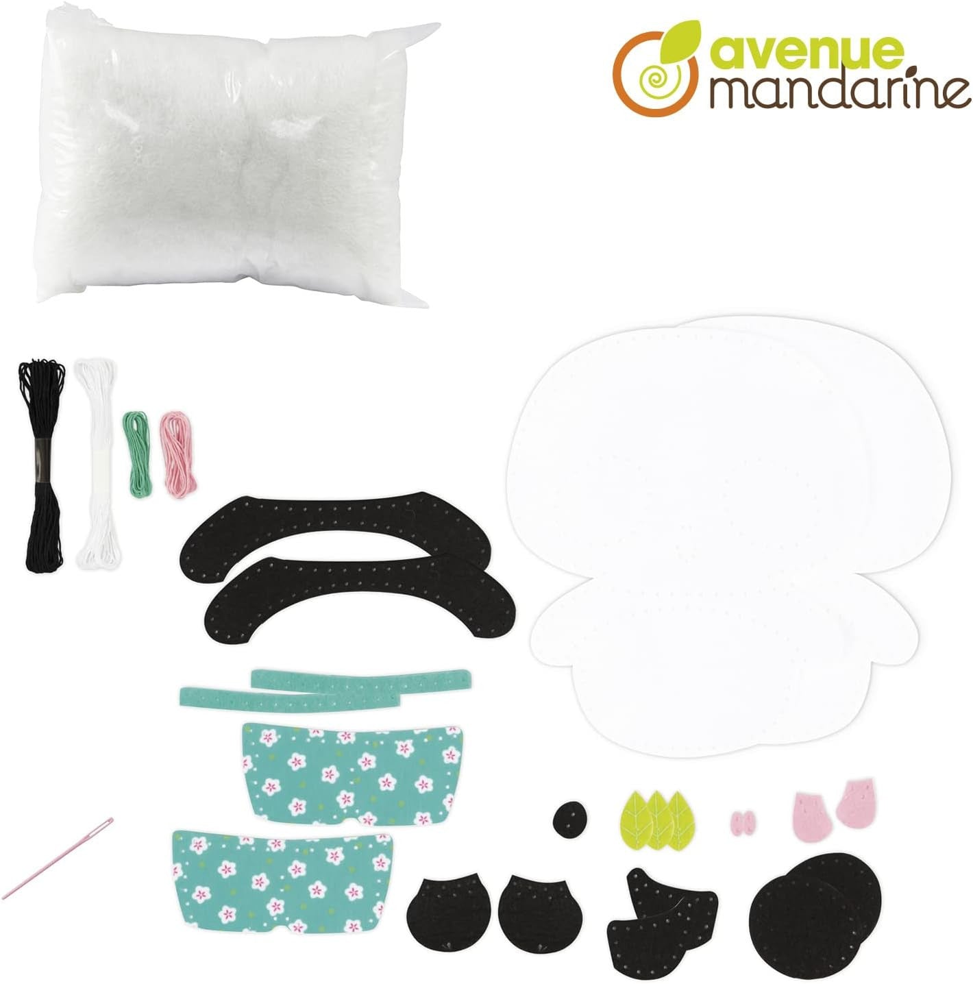 Personnage en feutrine - A coudre - Gustave le panda - Kit complet - Dès 6 ans