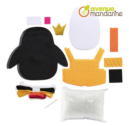 Personnage en feutrine - A coudre - Noah le pingouin - Kit complet - Dès 6 ans