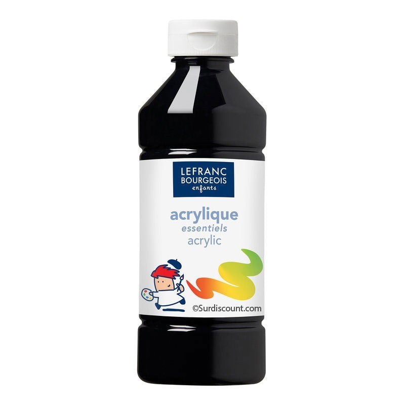 10 flacons peinture acrylique - 500ml - Assortiment - Lefranc & Bourgeois