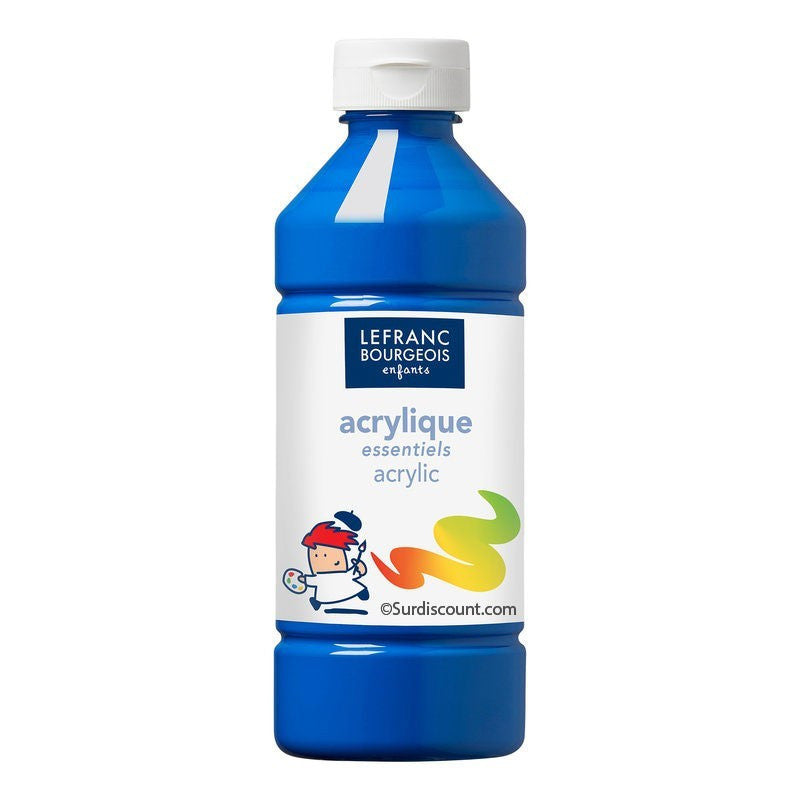 10 flacons peinture acrylique - 500ml - Assortiment - Lefranc & Bourgeois
