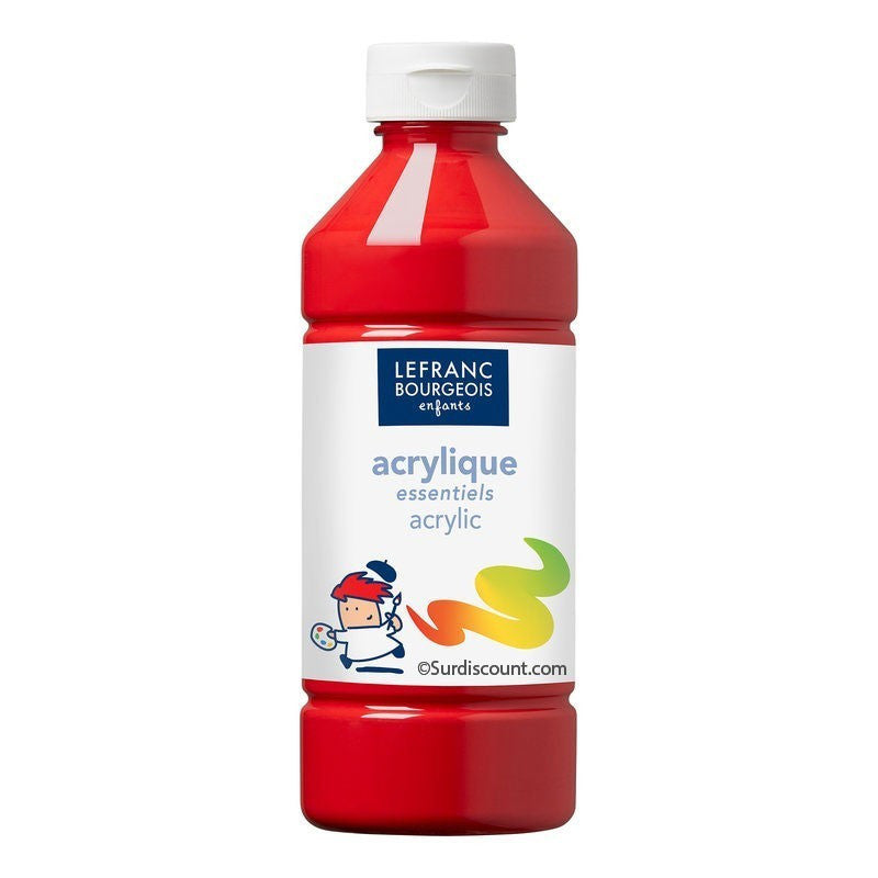 10 flacons peinture acrylique - 500ml - Assortiment - Lefranc & Bourgeois