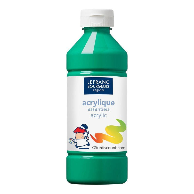10 flacons peinture acrylique - 500ml - Assortiment - Lefranc & Bourgeois