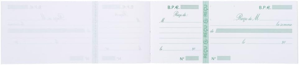 10 carnets de reçus - Avec talon - 50 feuilles - 9x21cm - Exacompta - 10E